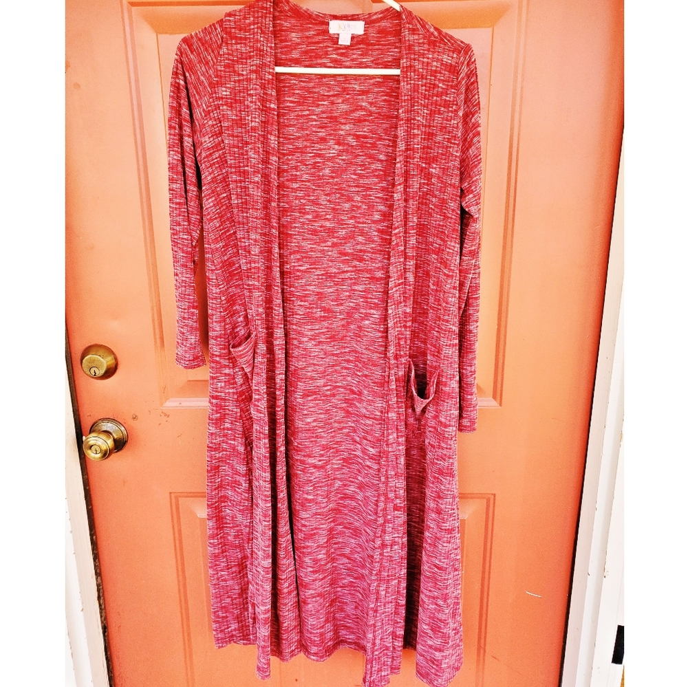 Lularoe| Red Sarah Cardigan